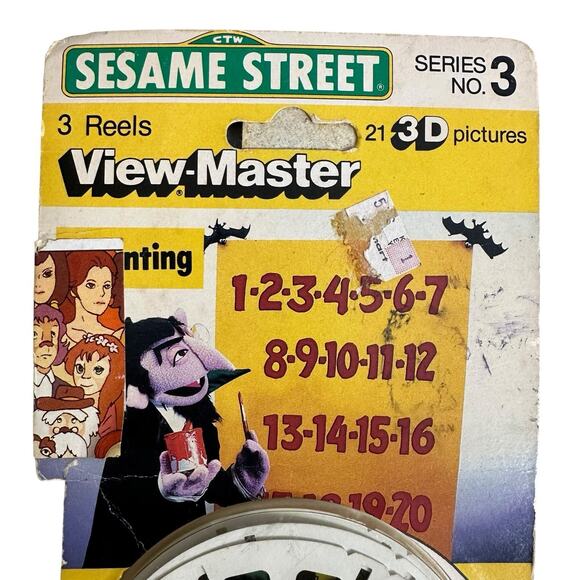 Sesame Street Counting view master 3 Reels Pack 1982 Muppets - Picture 4 of 6